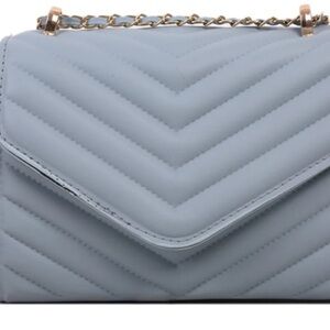 Women’s Crossbody Bag Lightweight Adjustable Chain Strap Quilted Handbag BLUE